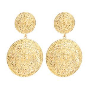 Gold Plated Earrings Alloy Round Geometric Pattern
